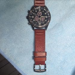 Selling a genuine Citizen Men's Watch with Eco-Drive technology (powered by light, no battery needed). Beautiful chronograph design with a classic bro