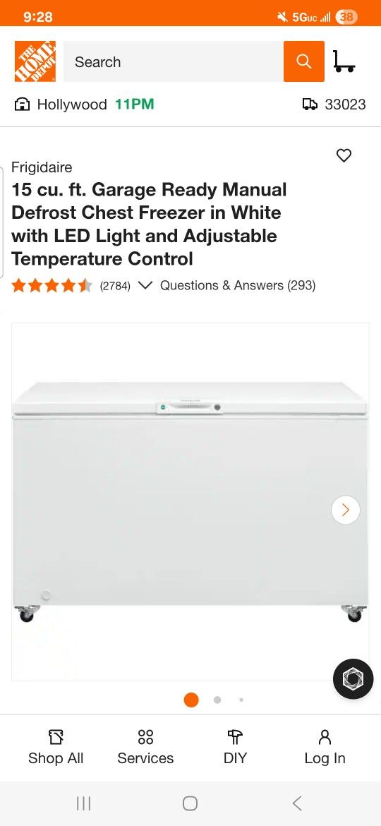 Deep FREEZER FRIGIDAIRE- BRAND NEW