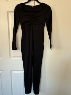 Black Long Sleeve Bodycon Jumpsuit
