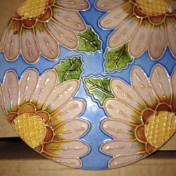 Vintage Flower Wall Tile | Round Sunflower Pottery Tile | Pink and Blue Wall Art
archipel32
5 out of 5 stars