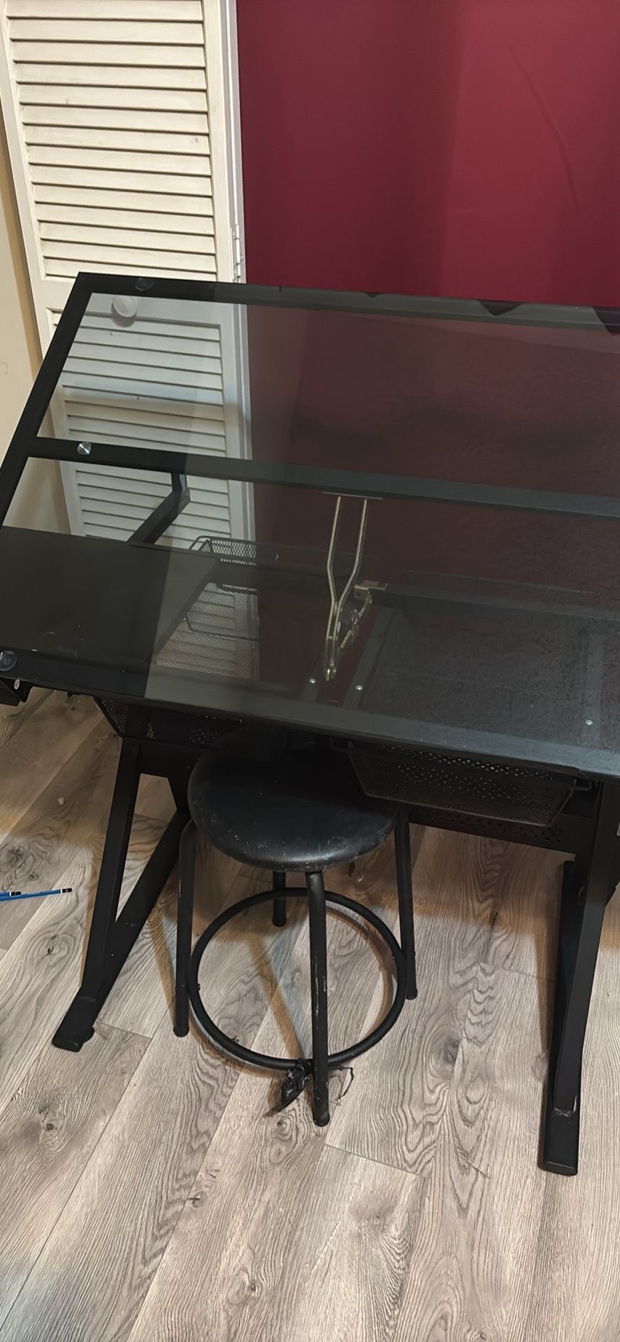 Pro Drawing & Drafting Desk/Table - Glass ToP