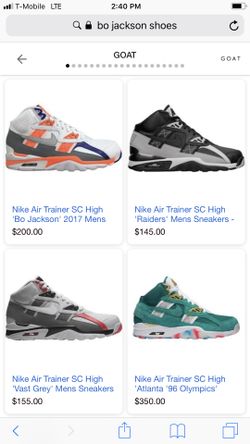 NIKE AIR TRAINER BO JACKSON WHITE GREY GREEN MEN SIZES AVAILABLE