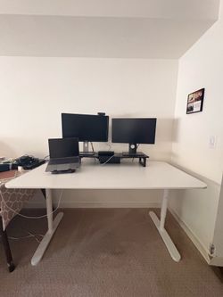 Adjustable Height Desk - White