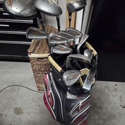 Full Set Of Clubs With Bag Orlimar Irons 