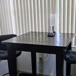 Black Pub-Style High Table – Made in India
