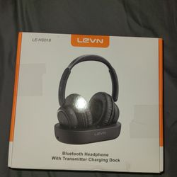 Levn Bluetooth Headphone With Transmitter Charging Dock
