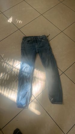True religion jeans dark blue with white stitching