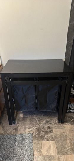 Laundry basket with table