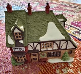 Dept. 56 Heritage Village Collection – Dickens’ Village Series “Nicholas Nickleby Cottage” (#5925-0) Hand-painted Porcelain – 1988 Release Includes or