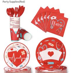 Nurse graduation plates set