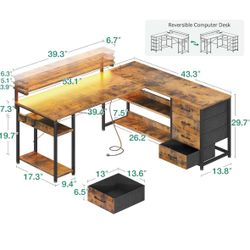 Brown 53 Inch Desk