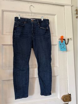 Dark blue denim jeans