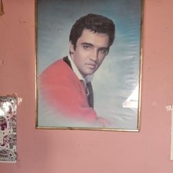 Elvis Presley In Picture Frame Selling  It For $50.00