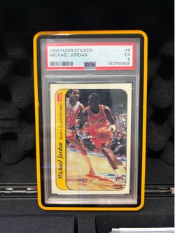 1986 Michael Jordan Fleer Sticker PSA5