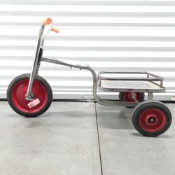  1950's Vintage Angeles SilverRider Carry-All Trike Rare Version Kids Tricycle Steel Childs Childrens 3 Wheeler Bike Three Wheeled