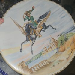 Haviland Limoges France Le Cheval Magique Liliane Tellier Arabian Nights Plate