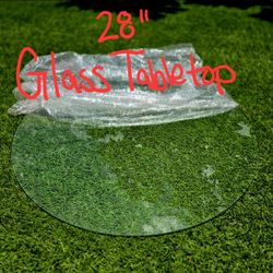 Brand New 28" X 0.25" Round "Uttermost" Designer Brand Glass! 