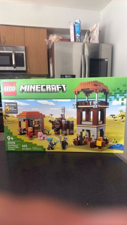 The pillager outpost and ravager Lego set