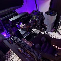 Racing Simulator Playseat Sensation Pro With Simagic Pro Wheel, Pedals, And Shifters