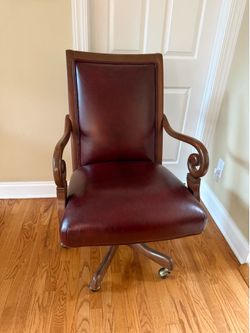 Ethan Allen leather executive chair