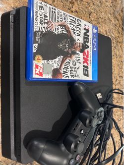 : Sony PlayStation 4 Slim Console Bundle w/ Controller & NBA 2K19 - Tested