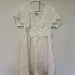 Forever 21 White Button Up Dress