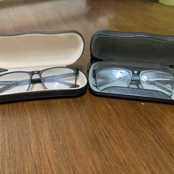 Set of (2) Hard Shell Eyeglass Cases