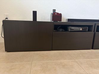 Glass top Media cabinet