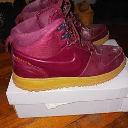 Burgandy Mid Air Force One's Size 11