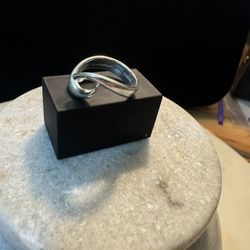 Rare Sterling Silver Ring with Looping Design - S. Borup 