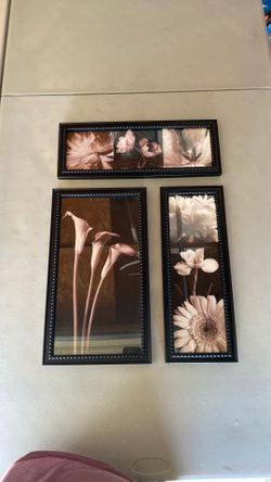 Set of 3 flower pictures