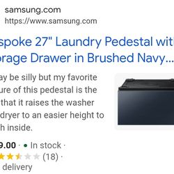 Washer and dryer pedestals