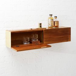 CB2 SMALL ACACIA STORAGE SHELF 