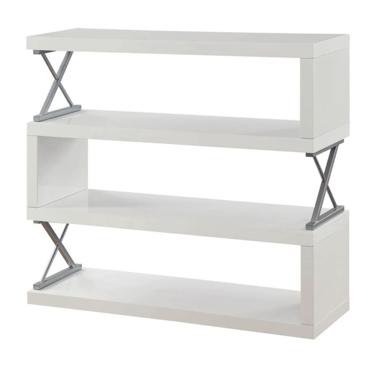 High Gloss 4 Tier White Shelf