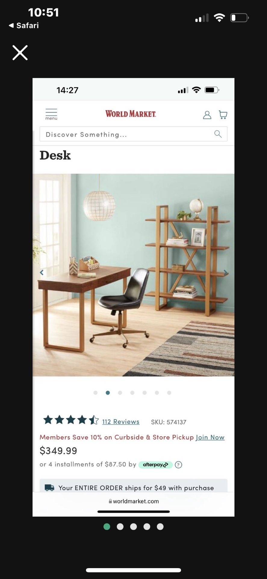 Beautiful Wood Desk And Chair From Cost Plus