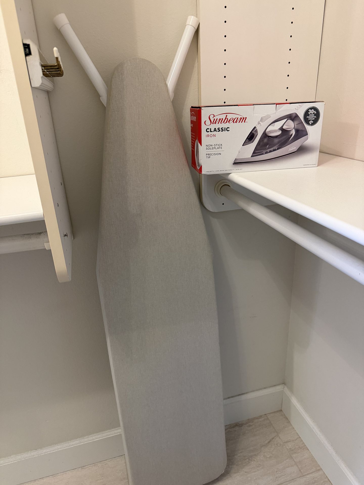 Brand new ironing board and iron still in the box!