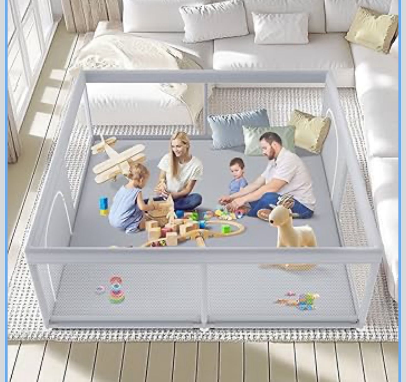 Playpen baby corral extra large new 79”x79” walk crawl activity center daycare toddler infant safe