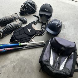 Catchers Gear Bats Helmet Baseball Bag 