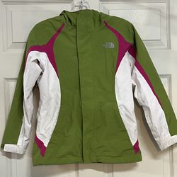 The North Face Hyvent Girls Full Zip Hooded Wind Rain Jacket - Size Medium VGUC