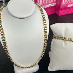 Necklace And Bracelet 14k