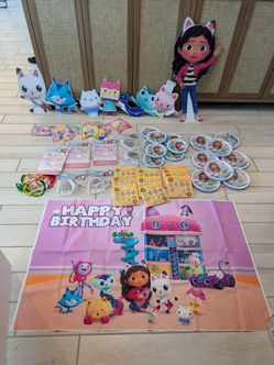 Gabby's Dollhouse Birthday Party Supplies Bundle