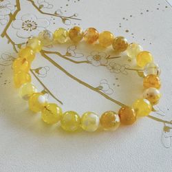 Gorgeous Hand Made Fire Agate Bracelet 