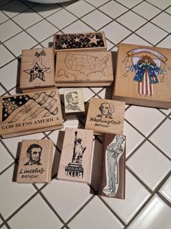 Vintage America rubber wood stamps