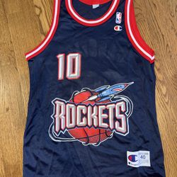 Sam Cassell Throwback Champion Rockets Jersey Size 40