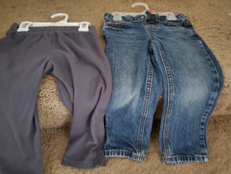 Jeans and warm ups pants. $3 each
