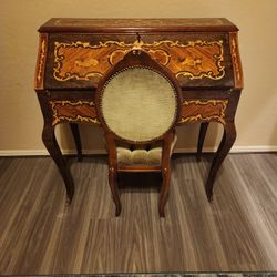 Antique Italian Desk With Chair