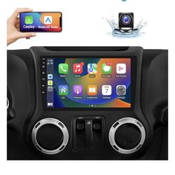 Jeep Dodge CarPlay Android Auto, 2+32G Touchscreen Car Radio Bluetooth/in Dash GPS Navigation/WiFi/SWC/Camera