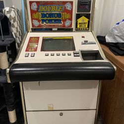 Vintage Double Bonus Poker Casino Machine – Real Casino Unit – Lights Up – Project/Restoration