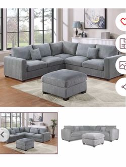 Sectional with ottoman set