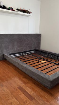 charcoal grey Cloud Queen Bed Frame